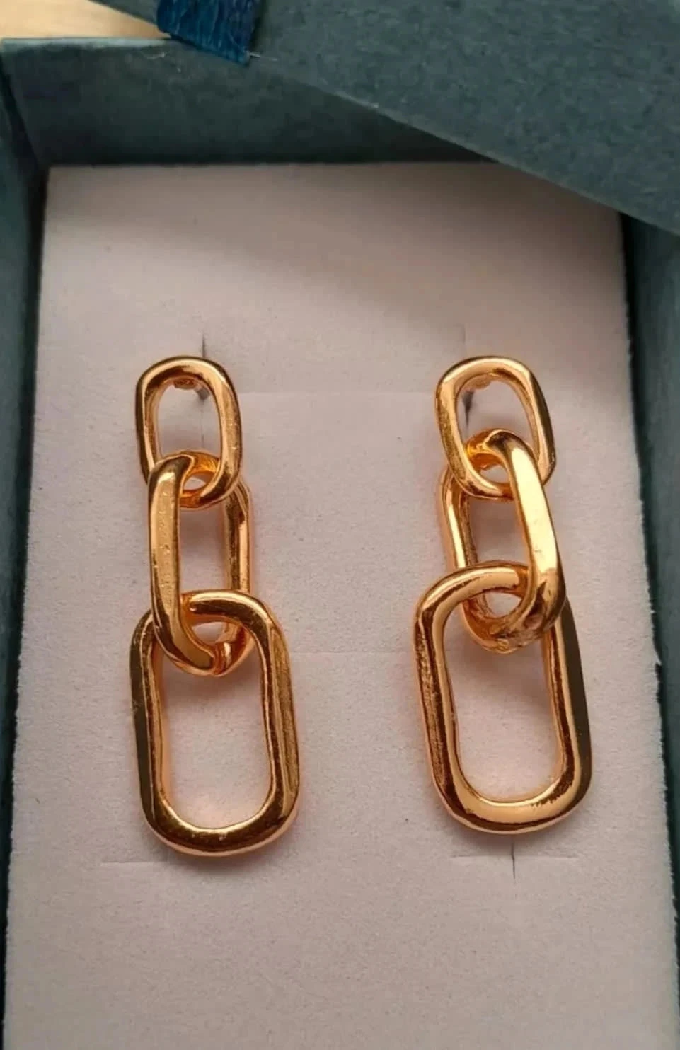 Pendientes colgantes, cadena, dorados – photo 2
